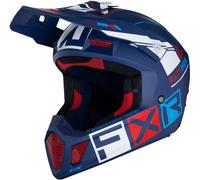 FXR Clutch CX Pro MIPS Casque de motocross, blanc-rouge-bleu, taille L pour homme