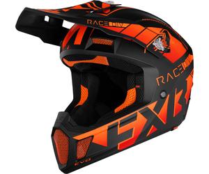 FXR Clutch Evo 2023 Casque de motoneige, noir/orange, Taille XS (53/54)
