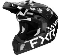 FXR Clutch Gladiator 2024 Casque de motocross, Noir/Blanc, Taille XS (53/54)