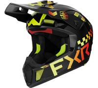 FXR Clutch Gladiator 2024 Casque de motocross, noir/jaune/rouge, Taille XXL (63/64)