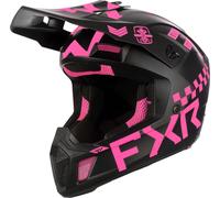 FXR Clutch Gladiator 2024 Casque de motocross, noir/rose, Taille XL (61/62)