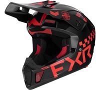 FXR Clutch Gladiator 2024 Casque de motocross, noir-rouge, taille L pour homme