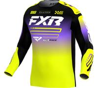 FXR Clutch Logo Maillot de motocross pour jeunes, jaune/noir/blanc, Taille M