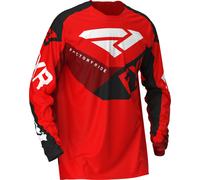 FXR Clutch Maillot Motocross Jeunesse, Rouge/Noir, Taille M