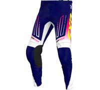 FXR Clutch Pantalons de motocross, noir/bleu/rose, Taille 34