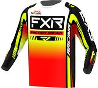 FXR Clutch Pro 2023 Maillot de motocross, noir-blanc-jaune, taille XS pour homme