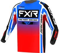 FXR Clutch Pro 2023 Maillot de motocross, noir-rouge-bleu, taille L pour homme