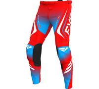 FXR Clutch Pro 2025 Pantalons de motocross, Rouge/Blanc/Bleu, Taille 34