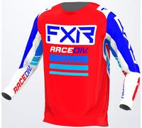FXR Clutch Pro Maillot de motocross, bleu/rouge, Taille XS