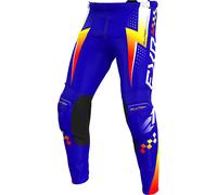 FXR Clutch Pro MX Royal, pantalon textile pour jeunes 22 Bleu/Rouge/Jaune Bleu/Rouge/Jaune