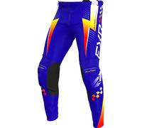 FXR Clutch Pro MX Royal, pantalon en textile 34 Bleu/Jaune/Rouge Bleu/Jaune/Rouge