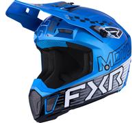 FXR Clutch Race Div Casque de motocross, bleu/noir/blanc, Taille XS