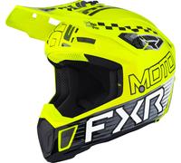 FXR Clutch Race Div Casque de motocross, jaune/noir/blanc, Taille 3XL