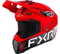 FXR Clutch Race Div Casque de motocross, noir-blanc-rouge, taille XS pour homme