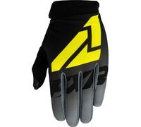 FXR Clutch Strap MX Gear Gants de Motocross, noir-gris-jaune, taille S pour homme