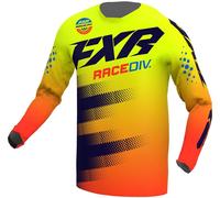 FXR Clutch Stripes Maillot de motocross, jaune/orange, Taille XXL