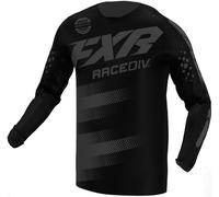 FXR Clutch Stripes Maillot de motocross, noir/gris, Taille XXL