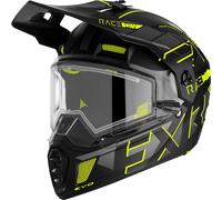 FXR Clutch X Evo Casque de motoneige, noir mat/jaune, Taille S (55/56)