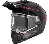 FXR Clutch X Pro Casque de motoneige, Noir mat/rose, Taille XXS (51/52)