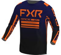 FXR Contender Off-Road Maillot de motocross, bleu-orange, taille 3XL pour homme