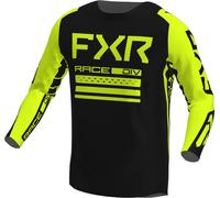 FXR Contender Off-Road Maillot de motocross, noir/jaune néon, Taille XL