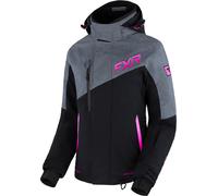 FXR Edge 2-in-1 Veste de motoneige pour dames, Noir/Gris/Rose, Taille 14