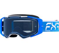 FXR Factory Ride Logo Lunettes de motocross, blanc-bleu pour homme