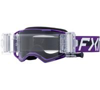 FXR Factory Ride Roll-Off Lunettes de motocross, Blanc/Violet