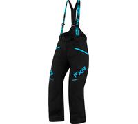 FXR Fresh 2023 Pantalon de bavoir pour motoneige pour dames, noir-bleu, taille 26 pour femmes
