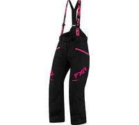 FXR Fresh 2023 Pantalon de bavoir pour motoneige pour dames, noir-rose, taille 2XL 3XL pour femmes