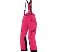 FXR Fresh 2023 Pantalon de bavoir pour motoneige pour dames, noir-rose, taille S 30 pour femmes