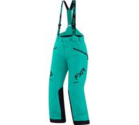 FXR Fresh 2023 Pantalon de bavoir pour motoneige pour dames, noir-vert, taille XS 28 pour femmes