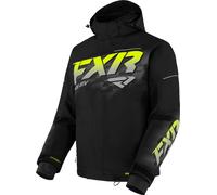 FXR Fuel 2023 Veste de motoneige, noir-gris-jaune, taille S pour homme