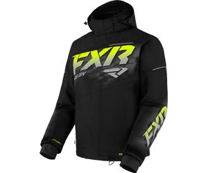 FXR Fuel 2023 Veste de motoneige, noir-gris-jaune, taille S pour homme