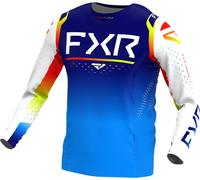 FXR Helium 2023 Maillot de motocross, blanc-bleu, taille S pour homme