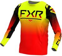 FXR Helium 2023 Maillot de motocross, jaune/orange/rouge, Taille M