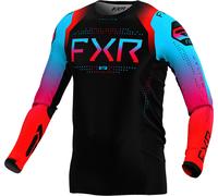 FXR Helium 2024 Maillot de motocross, noir/bleu/rouge, Taille XS