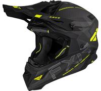 FXR Helium Carbon 2023 Casque de motocross, noir-gris-jaune, taille XS pour homme