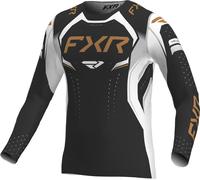 FXR Helium Edge MX Graphite, maillot L Noir/Blanc/Gris/Or Noir/Blanc/Gris/Or