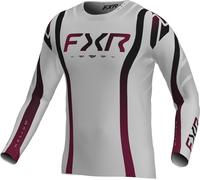 FXR Helium Infinity Maillot de motocross, Gris/Noir/Rouge, Taille S