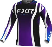 FXR Helium Infinity Maillot de motocross, noir-blanc-pourpre, taille M pour homme