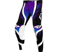 FXR Helium Infinity Pantalons de motocross, noir-bleu-pourpre, taille 30 pour homme