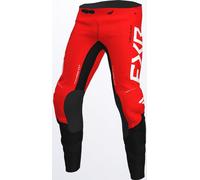 FXR Helium RaceDiv Pantalon de motocross, noir-rouge, taille 28 pour homme
