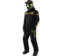 FXR Maverick F.A.S.T. Insulated Costume de motoneige une pièce, noir-jaune, taille 2XL pour homme
