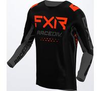 FXR Off-Road RaceDiv Maillot de motocross, noir-gris-rouge, taille S pour homme