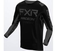 FXR Off-Road RaceDiv Maillot de motocross, noir-gris, taille M pour homme
