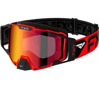 FXR Pilot Fire & Ice Lunettes de motoneige, noir-blanc-rouge pour homme