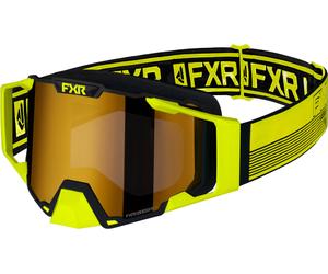 FXR Pilot Stripes Lunettes de motoneige, noir-jaune pour homme