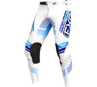 FXR Podium 2025 Pantalons de motocross, noir-blanc-bleu, taille 32 pour homme