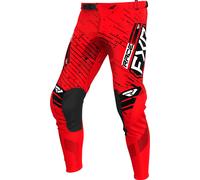 FXR Podium 2025 Pantalons de motocross pour jeunes, noir-blanc-rouge, taille 24